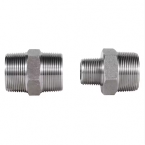 ASME B16.11 BS 3799 Carbon Steel A105 1/4″-1/8″ NPT BSP Male Threaded End Fittings Reducing Hex Nipple Reducing Hexagonal Nipple