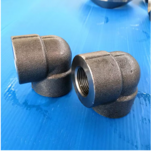 ASTM High Quality Forged A105 Pipe Fitting CL3000 90 Degree 1 1/2″ Threaded Elbow
