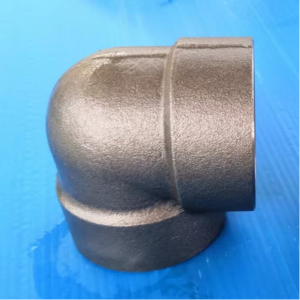 ASTM High Quality Forged A105 Pipe Fitting CL3000 90 Degree 1 1/2″ Threaded Elbow