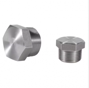 ASNI B16.11 Согылган квадрат тыгын 1/2″ #3000 NPT A105 NPT Углерод корыч торба фитинглары Согылган квадрат башлы тыгын