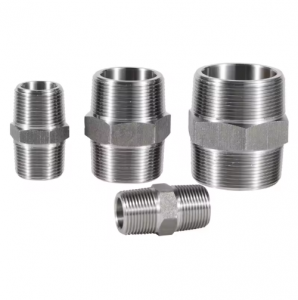 ASME B16.11 BS 3799 Carbon Steel A105 1/4″-1/8″ NPT BSP Male Threaded End Fittings Reducing Hex Nipple Reducing Hexagonal Nipple