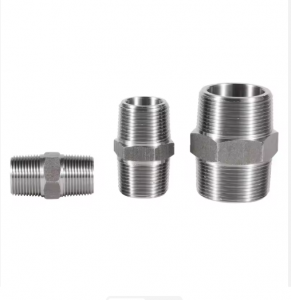 ASME B16.11 BS 3799 Carbon Steel A105 1/4″-1/8″ NPT BSP Male Threaded End Fittings Reducing Hex Nipple Reducing Hexagonal Nipple