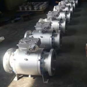 API6D High Pressure Flanged Trunnion Ball Valve Stainless Steel Forged Ball Valve