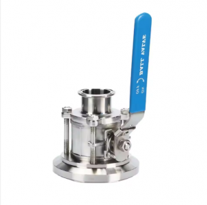 Sanitary Ball Valve Stainless Steel 304L 316L 1000WOG Pressure Vessels Storage Tanks Tri-Clamped DN50 Tank Bottom Ball Valve