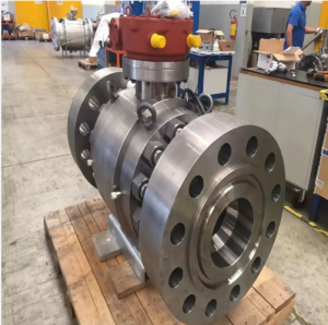 API6D High Pressure Flanged Trunnion Ball Valve Stainless Steel Forged Ball Valve